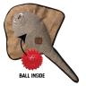Snugarooz Sally the Stingray w/Rubber Spikey Ball Grey Dog Toy-21"
