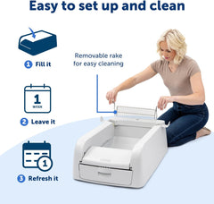 PetSafe ScoopFree Clumping Automatic Litter Box for Clumping Litter, Self Cleaning Cat Litter Box for Single or Multiple Cats, Effective Odor Control, Easy Maintenance