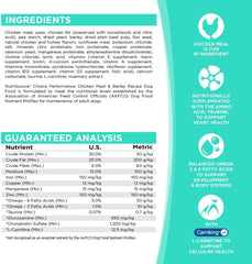 NutriSource Choice Dry Dog Food, Performance Chicken Meal & Barley Recipe, 40 lb.