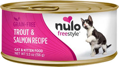 Nulo 1 Count Freestyle Grain Free Trout & Salmon Recipe Can Cat Food (24 pk), 5.5 Oz