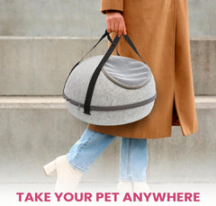 SPOT Doc & Phoebe’s 3-in-1 Sleep & Go Cat Carrier | Portable Pet Travel Bag for Cats and Small Dogs | Converts to Carrier, Cozy Cave and Comfy Bed | Adjustable Shoulder Strap Perfect for Vet Visits