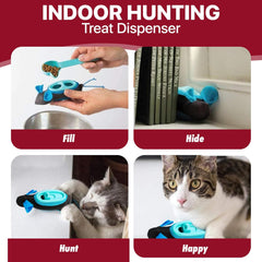 SPOT Doc and Phoebe's Cat Hunting Snacker - Interactive Indoor Treat Dispenser, Encourage Natural Instincts to Hunt, Provide Mental Stimulation, Solve Behavioral Problems & Obesity, Pack of 1 Mouse