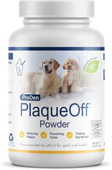 NaturVet ProDen PlaqueOff Powder for Pets - Cat & Dog Breath Freshener - Plaque & Tartar Remover for Pet Oral Care
