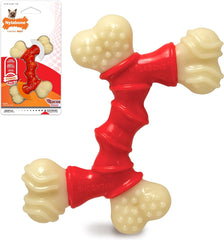 Nylabone Double Bone Power Chew Toy for Dogs, Dog Toys for Aggressive Chewers, Bacon Flavor, X-Small