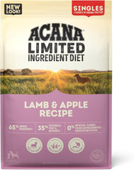ACANA Singles Limited Ingredient Dry Dog Food, Grain Free Lamb & Apple Dog Food Recipe