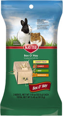 Kaytee Small Animal Pet Box O' Hay Variety Pack Carrot, Mint, and Marigold 3.45 oz