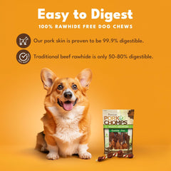 Pork Chomps Premium 6CT Meaty Skewers, Brown