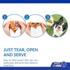 INABA Churu Fun Bites for Dogs, Soft & Chewy Baked Chicken Wrapped Filled Dog Treats with Vitamin E, 0.42 Ounces per Tetra, 8 Tetras per Box, Chicken with Cheese Recipe