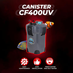 Aquatop® 4-Stage Canister Filter White Color with UV 9W-370 GPH