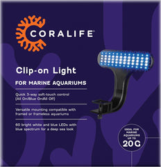 Coralife Aquarium Fish Tank Marine Salt Water Clip-On LED Light