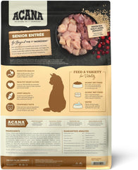 ACANA Senior Entree Dry Cat Food for Senior Cats (7+ Years), Free Run Chicken and Turkey Recipe