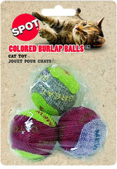 Spot® Ethical Pet Cat Burlap Balls Assorted 3 pack