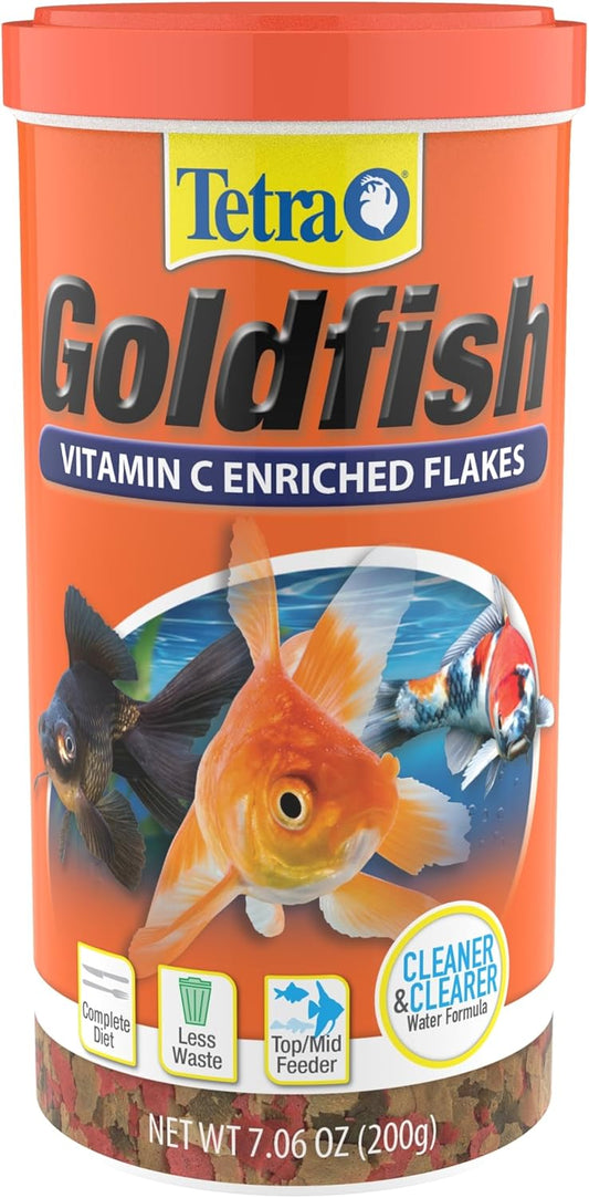 Tetra Goldfish Flakes, Nutritionally Balanced Diet For Aquarium Fish, Vitamin C Enriched Flakes