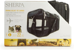 Sherpa Original Deluxe Travel Pet Carrier, Airline Approved & Guaranteed On Board - Black