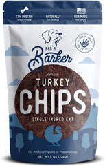 Beg & Barker Turkey Chips for Dogs - Single Ingredient Dog Treats Made for Large & Small Dogs Protein Human Grade Dog Treats Made from Real Meat Turkey, Made in USA