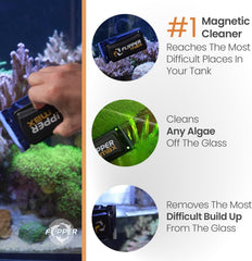 Flipper Cleaner FL!PPER Aquarium Algae Remover for Fish Tank Cleaner Replacement Blades, Pack of 2 - Glass Scraper Blades for Cleaning Kits - Water Cleaning Accessory