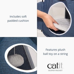 Catit Vesper Rocket Cat Tower, Blue, 42001
