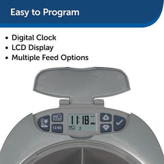 PetSafe 6 Meal Automatic Cat Feeder - Programmable Pet Food Dispenser for Cats and Small Dogs - Dry Kibble or Semi-Moist Pet Food, Slow Feed Portion Control, Tamper-Resistant