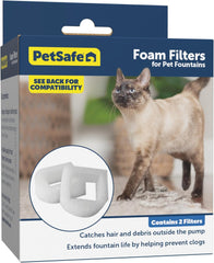 Drinkwell - PetSafe Drinkwell Replacement Foam Filters - Compatible with PetSafe Ceramic and Stainless Steel Pet Fountains for Water Dispensers, 2 Pack