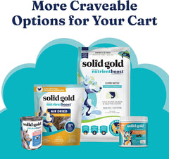 Solid Gold Healthy Dog Treats - Functional Dog Treats for Training + Skin & Coat Health - Peanut Butter Flavor with Salmon Oil Healthy Training Treats for Dogs 5.2-oz