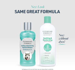 Veterinary Formula Smart Coat Complex Soothing and Deodorizing Oatmeal Shampoo for Dogs – Baking Soda Eliminates Odors, Aloe Vera & Oatmeal Cleanse and Hydrate Skin – Long-Lasting Fragrance