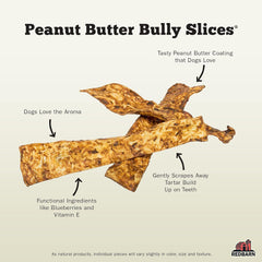 Redbarn Bully Slices for Dogs, Highly Palatable, Long-Lasting Natural Dental Treats with Functional Ingredients - Peanut Butter