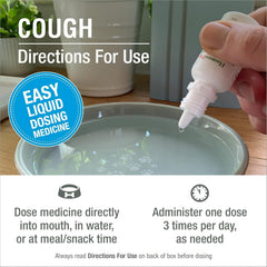 HomeoPet Cough, Gentle Natural Cough Medicine for Dogs, Cats, and Small Pets, Cat and Dog Cough Medicine, 15 Milliliters