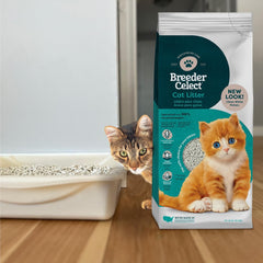 Breeder Celect® | 99% Recycled Paper Cat Litter Pellets | Highly Absorbent | Odor Control | Controls Odors Naturally | Natural and Nontoxic | Low Dust and Easy to Clean |