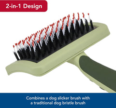 Safari Comfort Grip Curry Brush for Dogs - Dog Bath and Shampoo Brush and Massager for Indoor & Outdoor Dogs with Short Hair - One Size