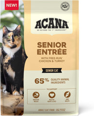 ACANA Senior Entree Dry Cat Food for Senior Cats (7+ Years), Free Run Chicken and Turkey Recipe