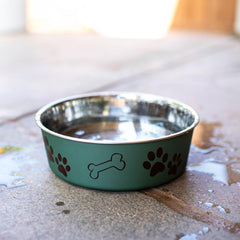 Loving Pets Bella Dog Bowls- Stainless Steel Dog & Cat Bowls - Spill Proof Dog Food Bowl, Cat Bowl, Puppy Essentials & Pet Supplies Great for Home & Travel