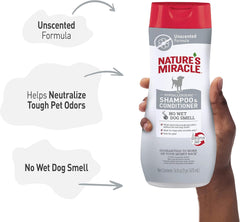 Nature’s Miracle Hypoallergenic Shampoo & Conditioner for Dogs, 16 Oz, Unscented