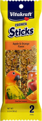 Vitakraft Crunch Sticks Conure Treat - Apple and Orange - Pet Bird Treat Toy