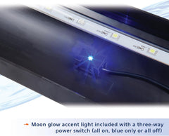 Aqueon LED Deluxe Fish Tank Aquarium Full Hood, Black