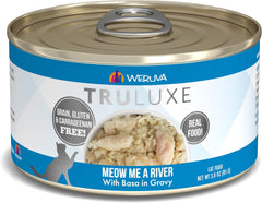 Weruva Truluxe Cat Food, Meow Me A River with Basa in Gravy 3-oz Can(Pack of 24)