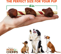 Pork Chomps Premium 6CT Meaty Skewers, Brown