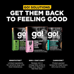 Go! Solutions Skin + Coat Care, Wet Dog Food, Pollock Pâté with Grains Sensitive Skin, 12.5 oz