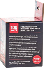 Fluker's Deep Thermal Heat Lamp for Reptiles with Carbon Infrared Technology, for All Reptile Tanks, Great for Basking