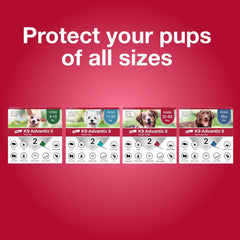 Elanco K9 Advantix II Dog Vet-Recommended Flea, Tick & Mosquito Treatment & Prevention | Dogs 4-10 lbs. | 2-Mo Supply