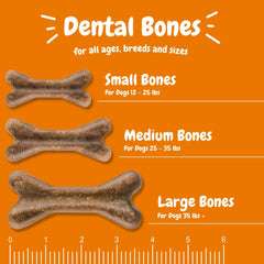 Zesty Paws Dental Bones - Fights Tartar & Plaque - Gum, Teeth & Bone Health - Cinnamon for Dog Breath - Immune, Joint, Gut, Skin & Coat Support - Omega 3 EPA & DHA and Calcium - Medium Dogs - 12 ct…