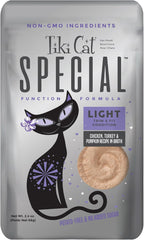 Tiki Cat Special Light Mousse, Chicken, Turkey & Pumpkin, Formulated to Support Healthy Trim and Fit, Functional Wet Cat for Adult Cats