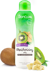 TropiClean Dog Conditioner, Easy Detangling & Moisturizing Conditioner, Puppy Safe, Made in The USA, Kiwi & Cocoa Butter Scent 20 oz
