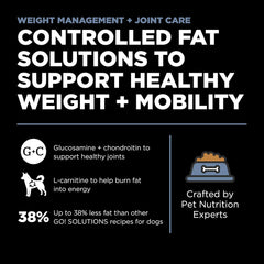 Go! Solutions Weight Management + Joint Care, Grain-Free Dry Dog Food, Chicken Adult and Senior Recipe