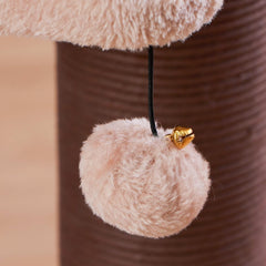 PetPals 50” Grand Maine Coon™ Cat Tree – Cowboy, with Large Condo,Big Top Perch, Extra Durable & Sturdy Large Cat Tower (Brown)