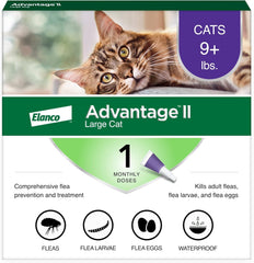 Elanco Advantage II Cat Vet-Recommended Flea Treatment & Prevention | 1-Month Supply