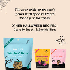 Bocce's Bakery All-Natural Witches Brew Dog Treats, Wheat-Free, Limited Ingredient Soft & Chewy Dog Treats, Inspired by Halloween, 6 oz