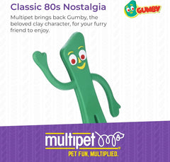 Multipet Gumby Latex Dog Toy - Squeaky Toy for All Dogs - Easy-to-Clean Dog Squeaky Toys - for Cuddling, Chewing & Playing - Cute Pet Toy (9", Green)