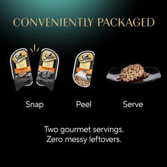 Sheba Perfect Portions Wet Cat Food Cuts in Gravy Variety Pack, Roasted Chicken Entree, and Tender Turkey Entree