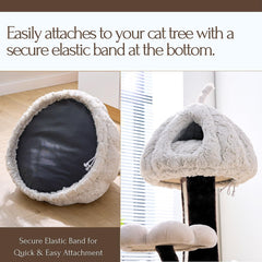 PetPals Cat Bed Made with a Soft Plush Material (Rose Hut)