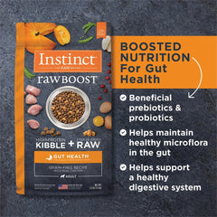 Instinct Raw Boost Gut Health, Natural Dry Dog Food with Freeze Dried Pieces, Grain Free Recipe - Real Chicken